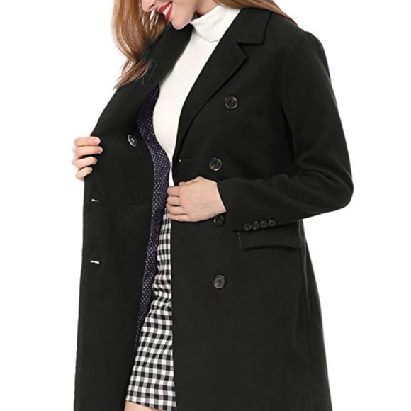 Notched Lapel Double Breasted Trench Coat - Picture 4 of 4